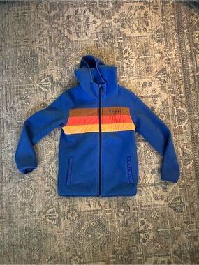 Cotopaxi Fleece Full Zip-Up Jacket with Multicolor Stripes